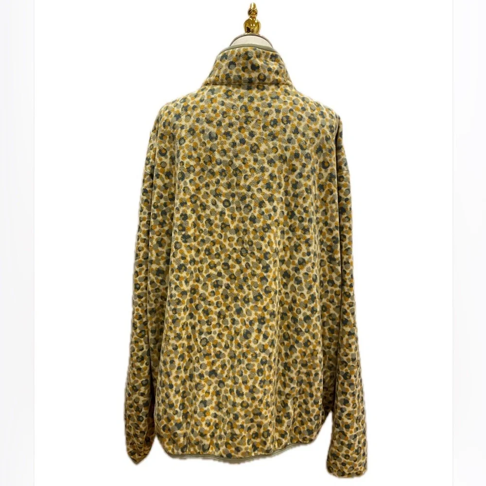 Nike Logo Multi Color Print Full Zip High Neck Fleece Jacket XXL - Picture 2 of 7